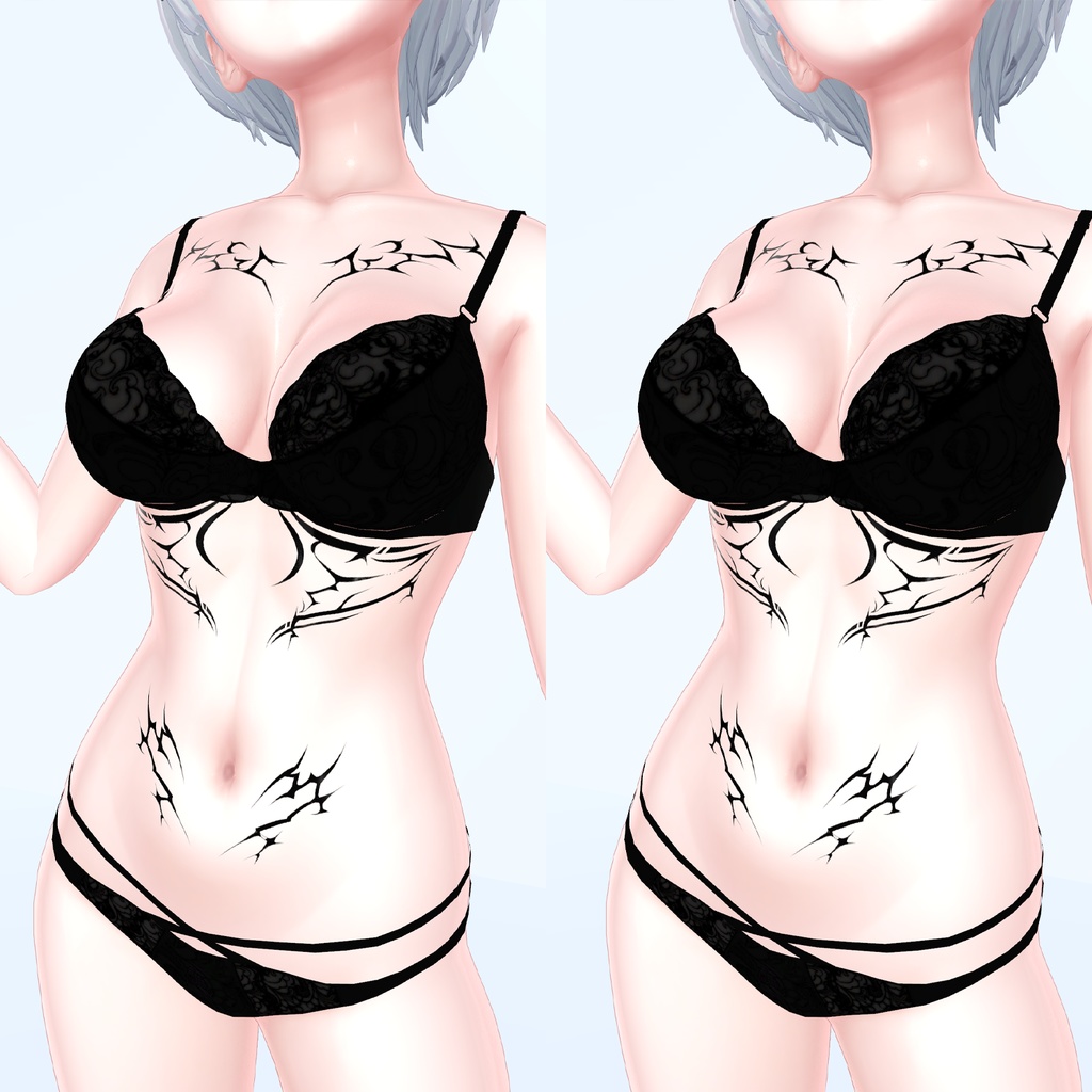 【4 アバター対応】Geometric Tattoo_bodytexture