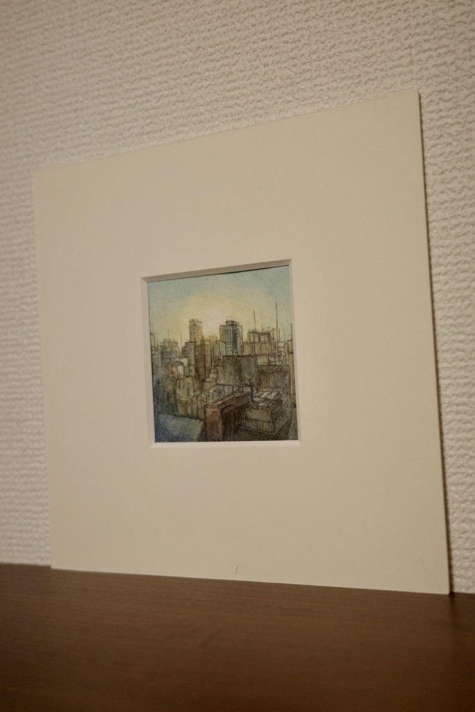 マット付水彩画(ポラロイドサイズ)1