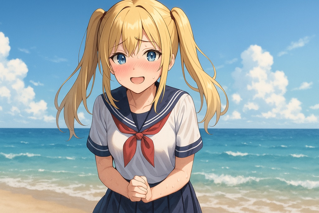 夏色セーラーと海辺の思い出