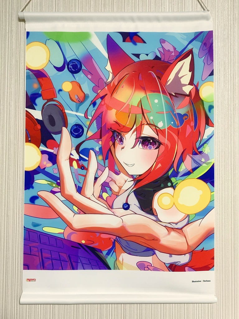 4/27受注〆【2周年記念グッズ】超特大布タペストリー 朱音リオン&弱音リオンセット