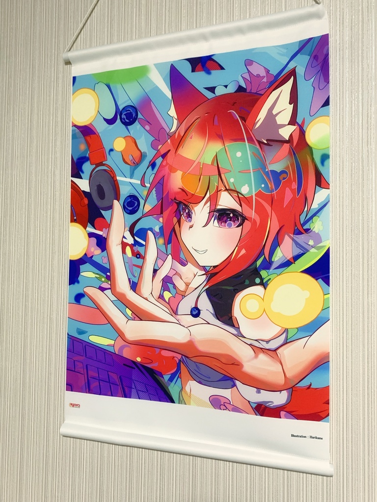 4/27受注〆【2周年記念グッズ】超特大布タペストリー 朱音リオン&弱音リオンセット