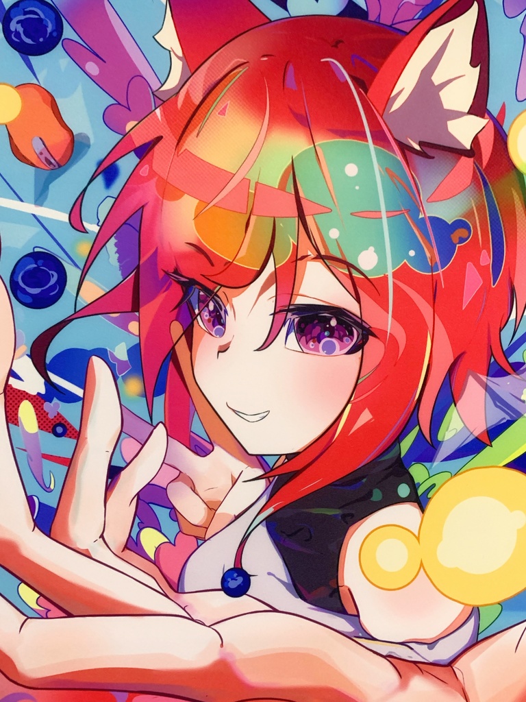 4/27受注〆【2周年記念グッズ】超特大布タペストリー 朱音リオン&弱音リオンセット