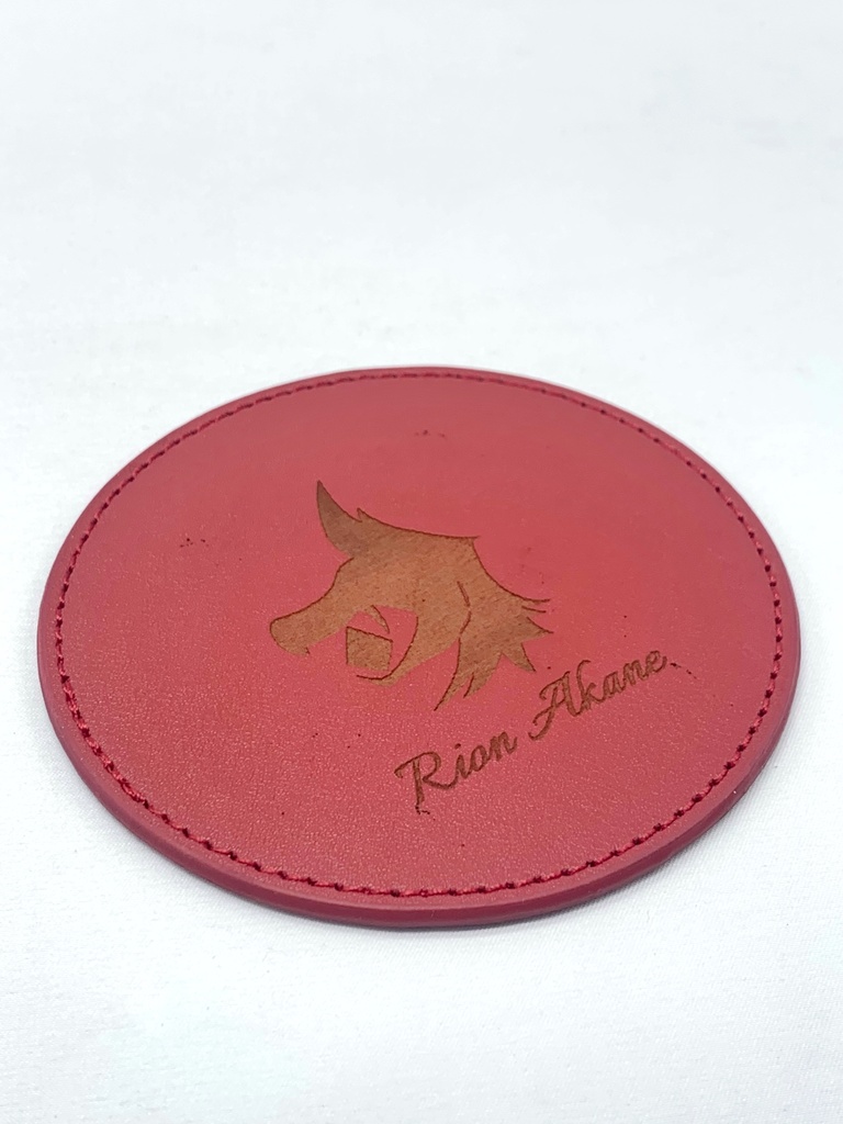 再生産受注【3周年記念グッズ】両面レーザー刻印コースター 朱音リオン