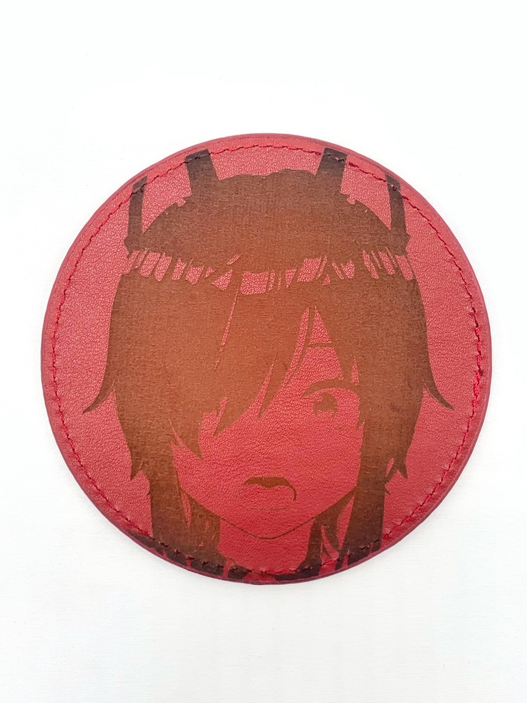 再生産受注【3周年記念グッズ】両面レーザー刻印コースター 朱音リオン