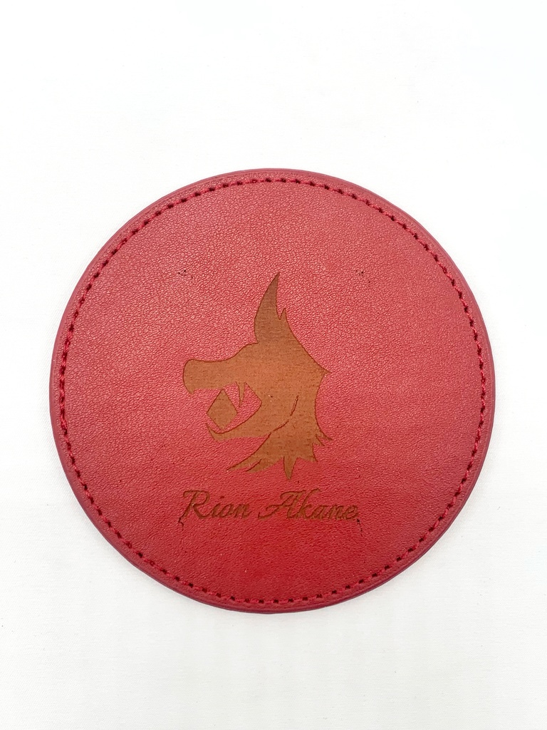 再生産受注【3周年記念グッズ】両面レーザー刻印コースター 朱音リオン