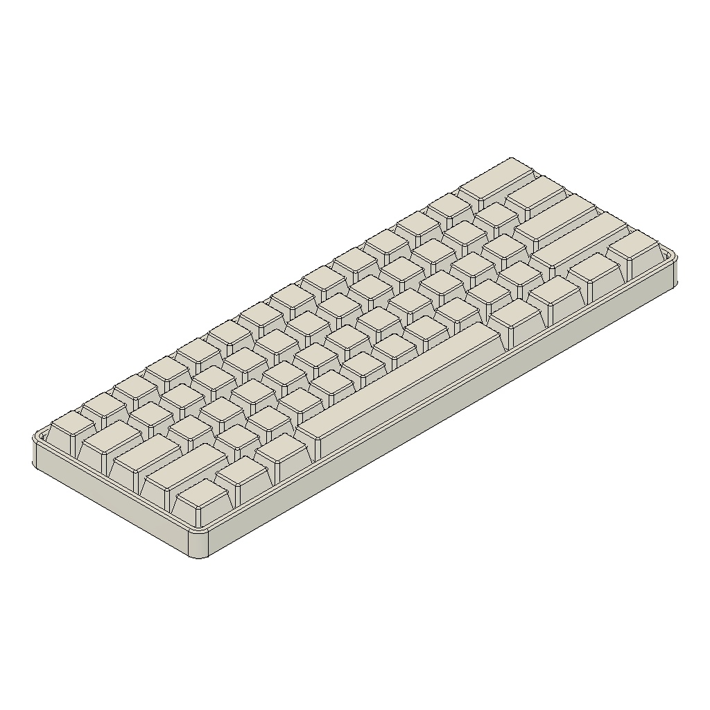 60% キーボード(Keyboard) 3Dデータ