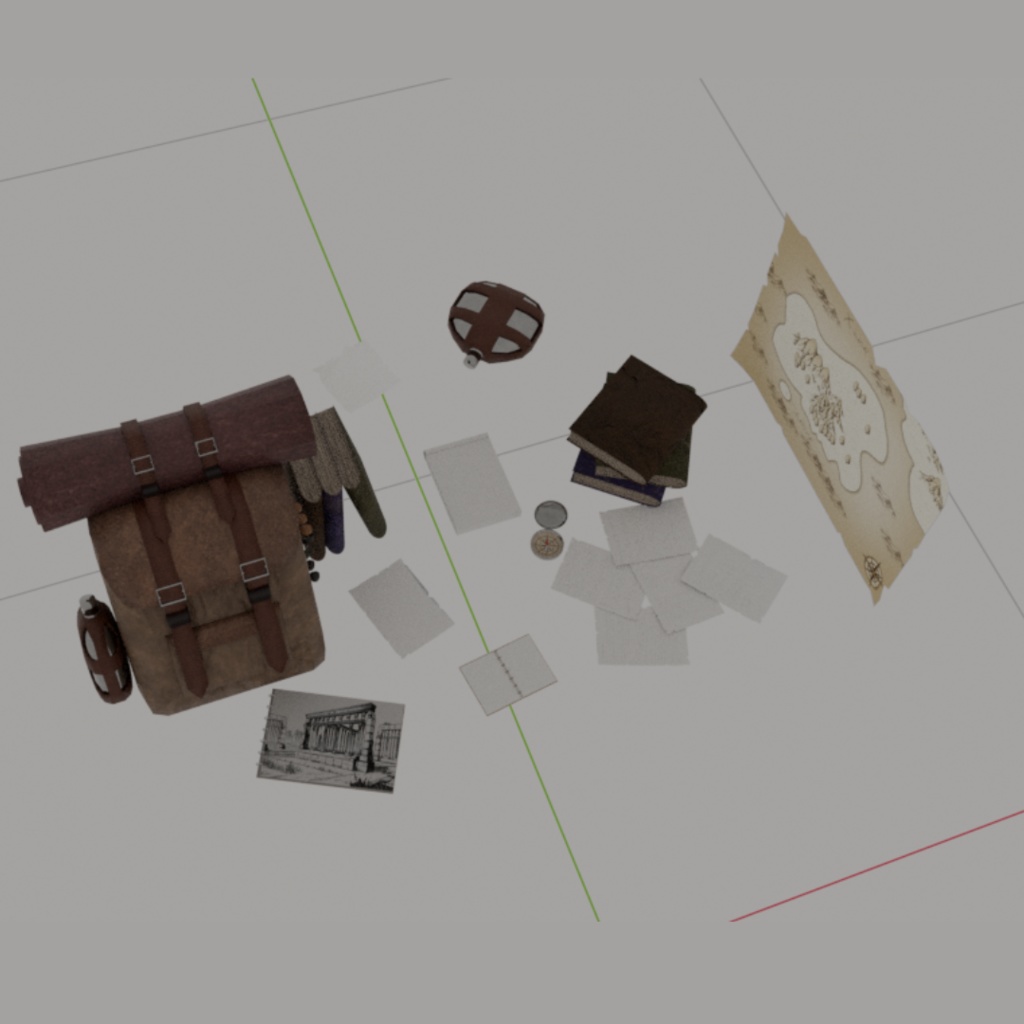 探検家がつかっていた道具セット