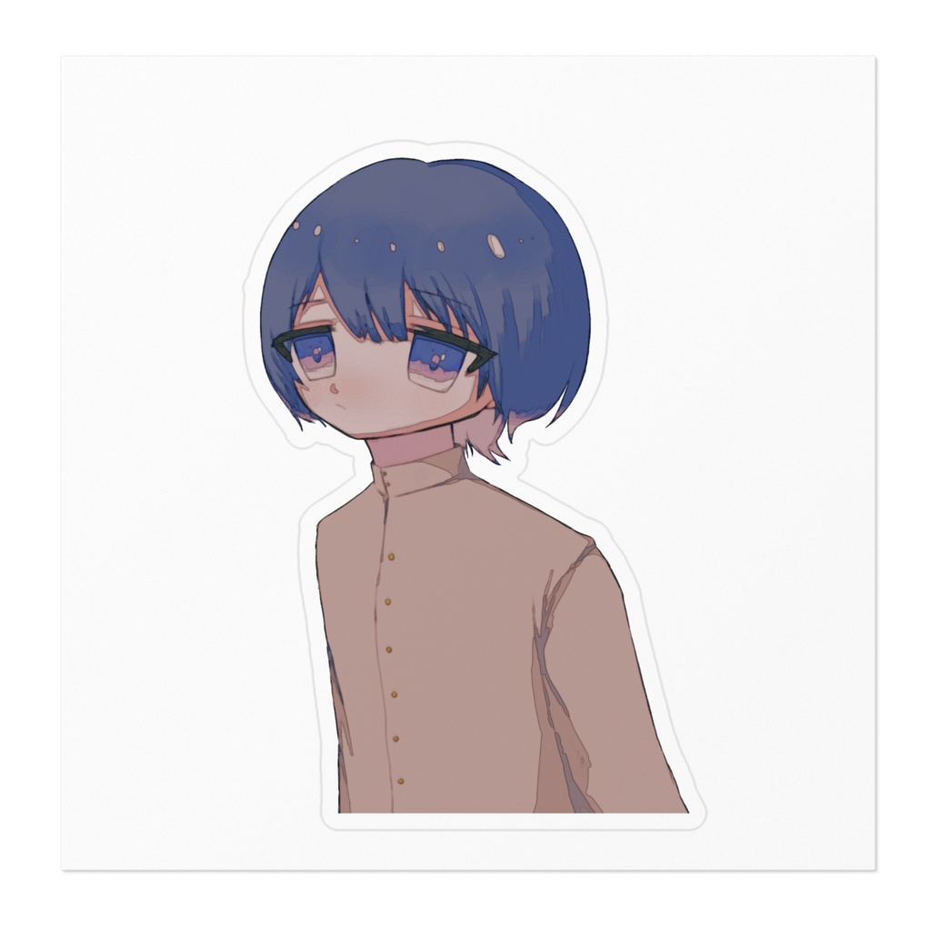 少年のステッカー