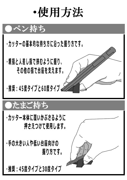 斜め切りカッター台(3種セット)
