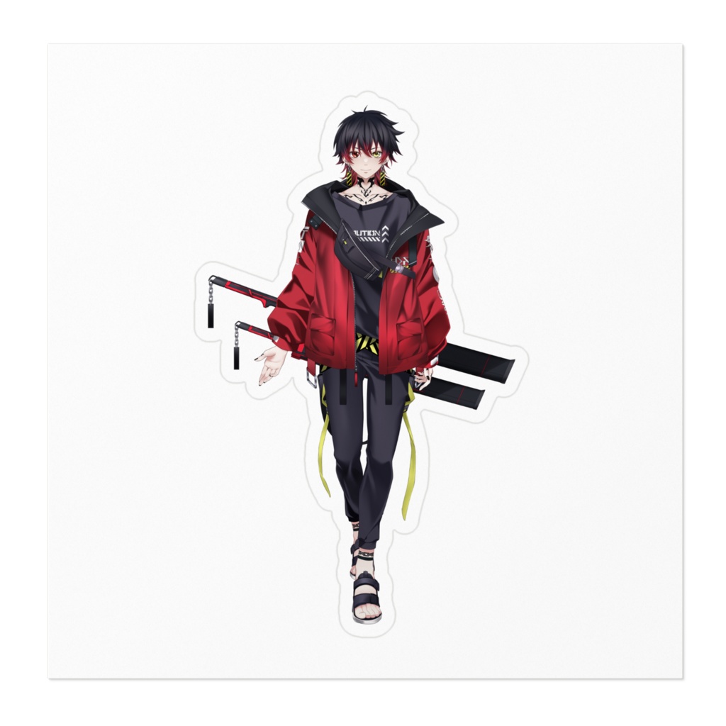 緋色真炎ステッカー「A」【Live2D立ち絵Ver】