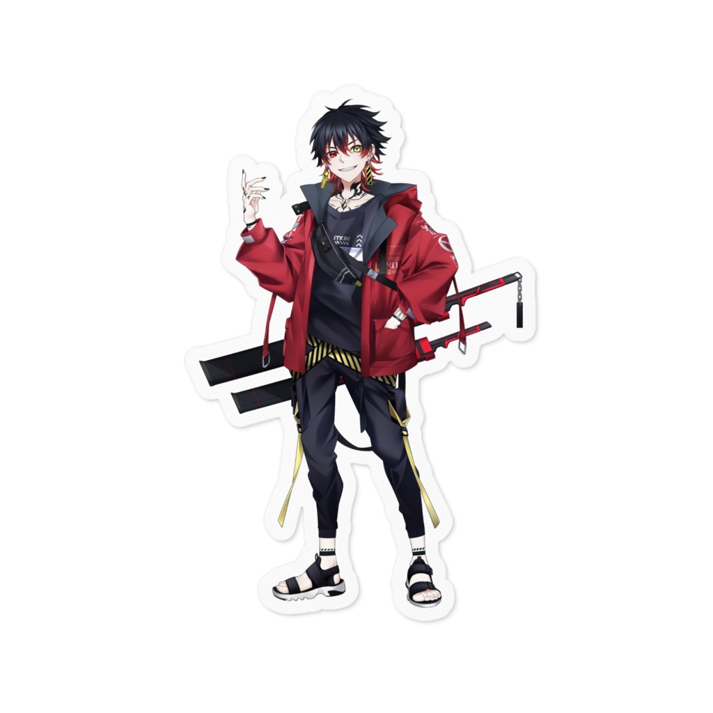 緋色真炎ステッカー「B」【旧キービジュアルVer】