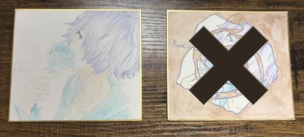 手描き ミニ色紙