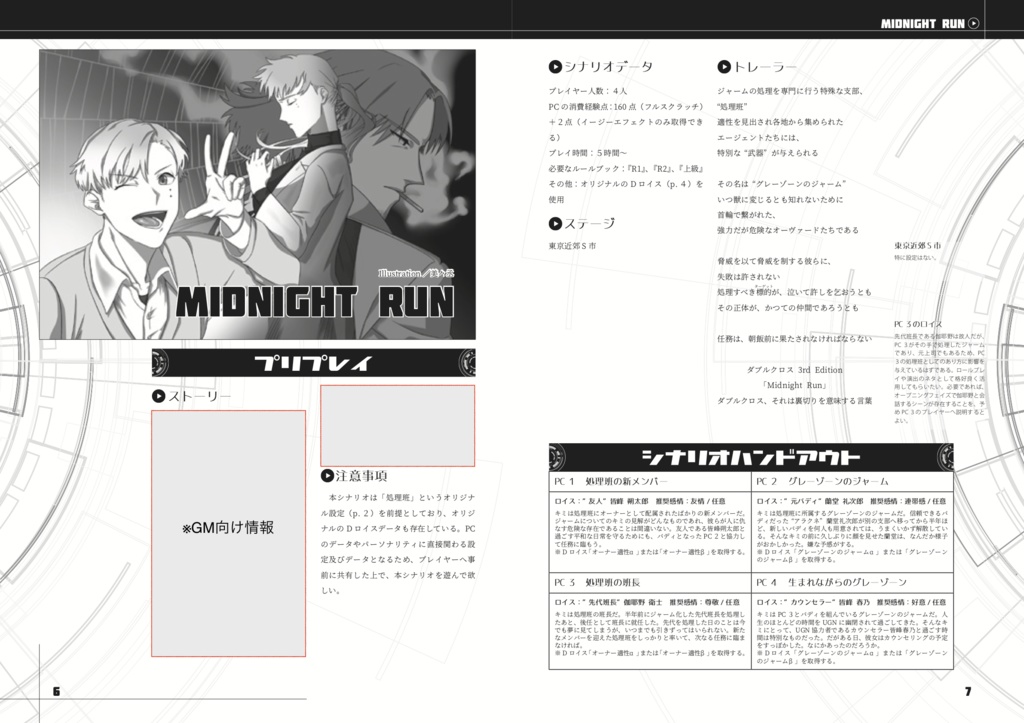 DX3rd同人シナリオ「Midnight Run」