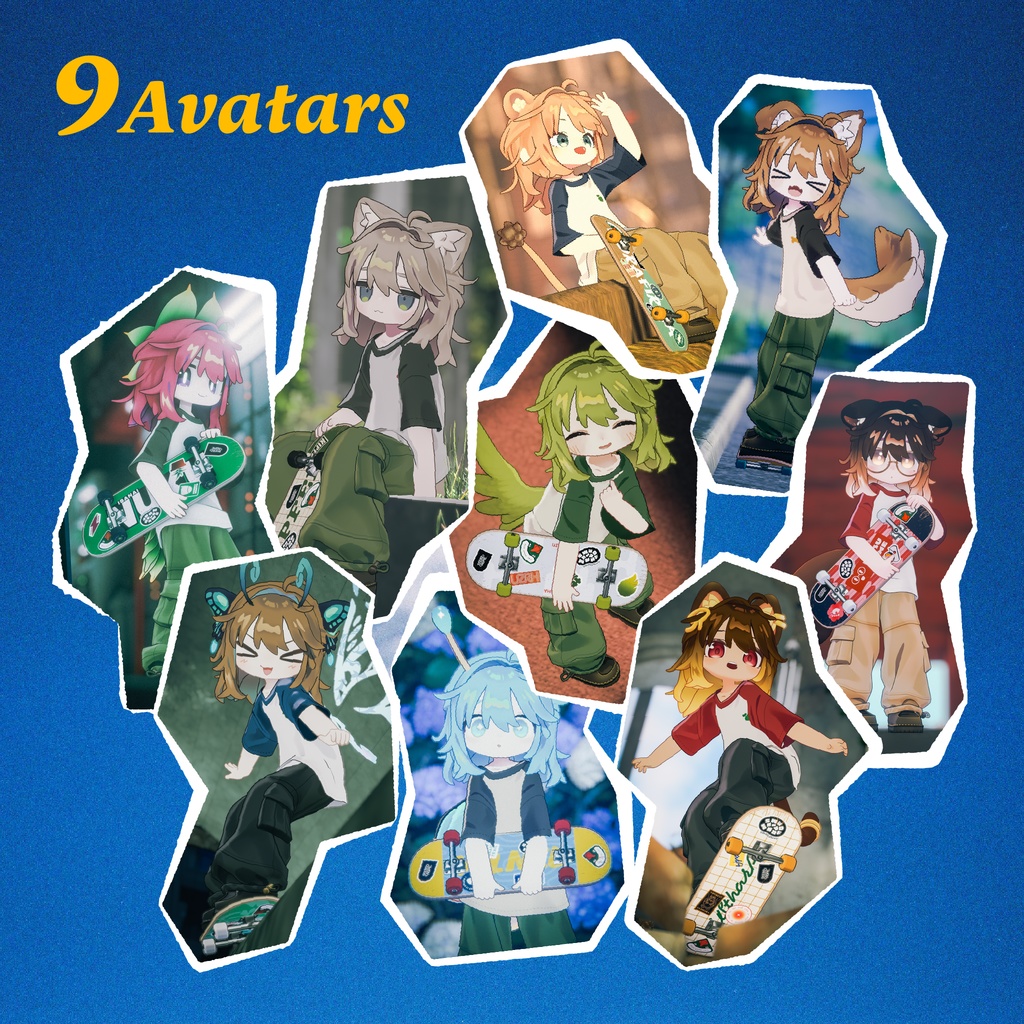 【VRC想定】肩掛けスケボー『SKEBO-ROPE』