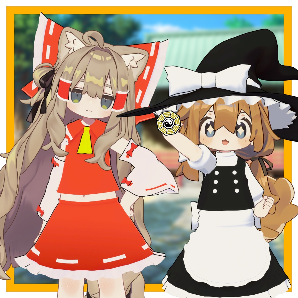 楽園の素敵な巫女＆普通の魔法使いセット【まめひなた＆キプフェル対応】
