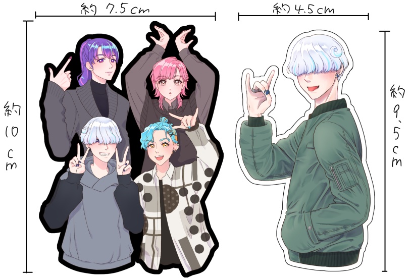 デミカツ男体化部ステッカーセット