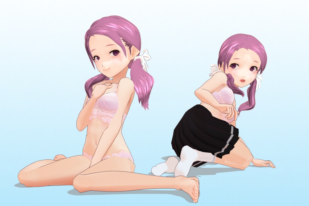 2年3組 出席番号30番 【雪平歌穂_夏制服】3Dモデルデータver.02