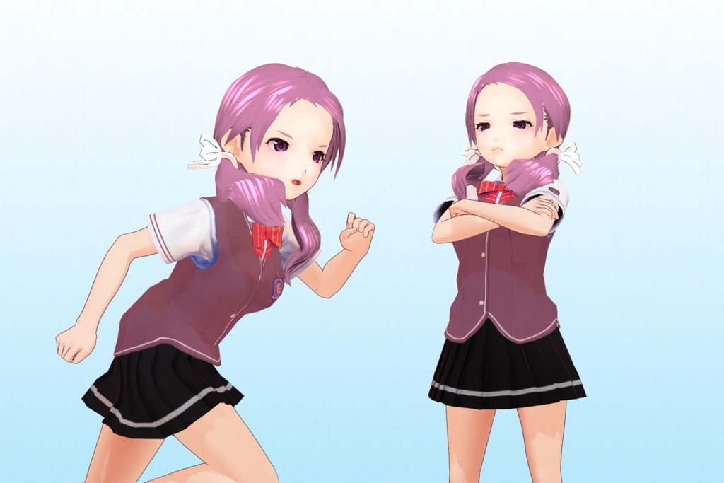 2年3組 出席番号30番 【雪平歌穂_夏制服】3Dモデルデータver.02