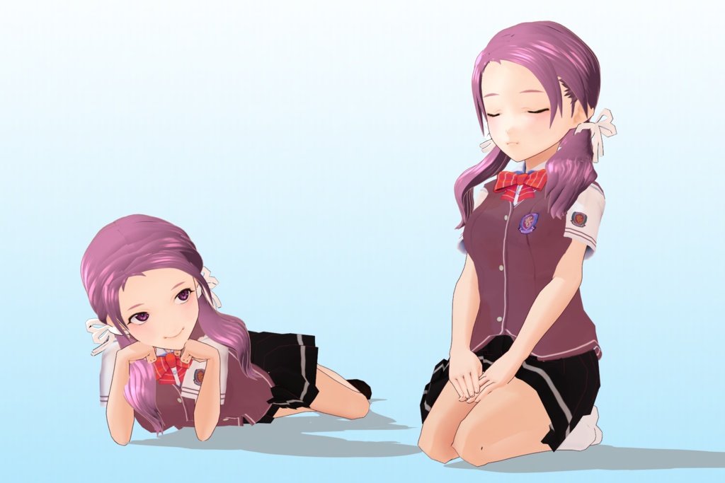 2年3組 出席番号30番 【雪平歌穂_夏制服】3Dモデルデータver.02