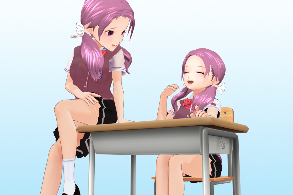 2年3組 出席番号30番 【雪平歌穂_夏制服】3Dモデルデータver.02