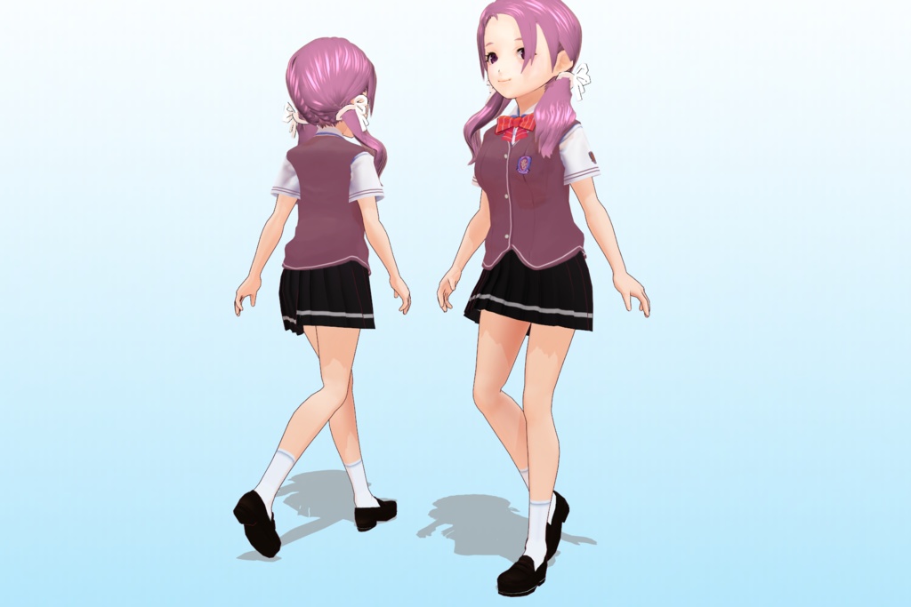 2年3組 出席番号30番 【雪平歌穂_夏制服】3Dモデルデータver.02