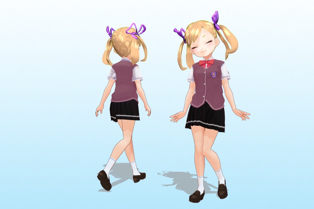 2年3組 出席番号2番 【エンマ デロッシ_夏制服】3Dモデルデータver.02