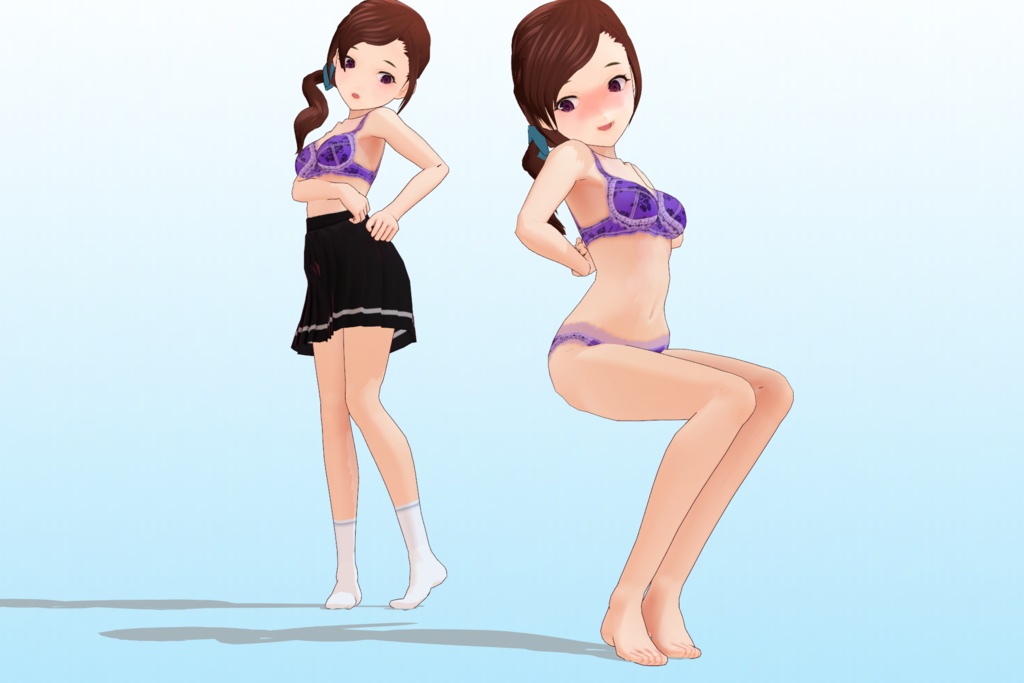 2年3組 出席番号15番 【白峰 恋 夏制服】3Dモデルデータver.02