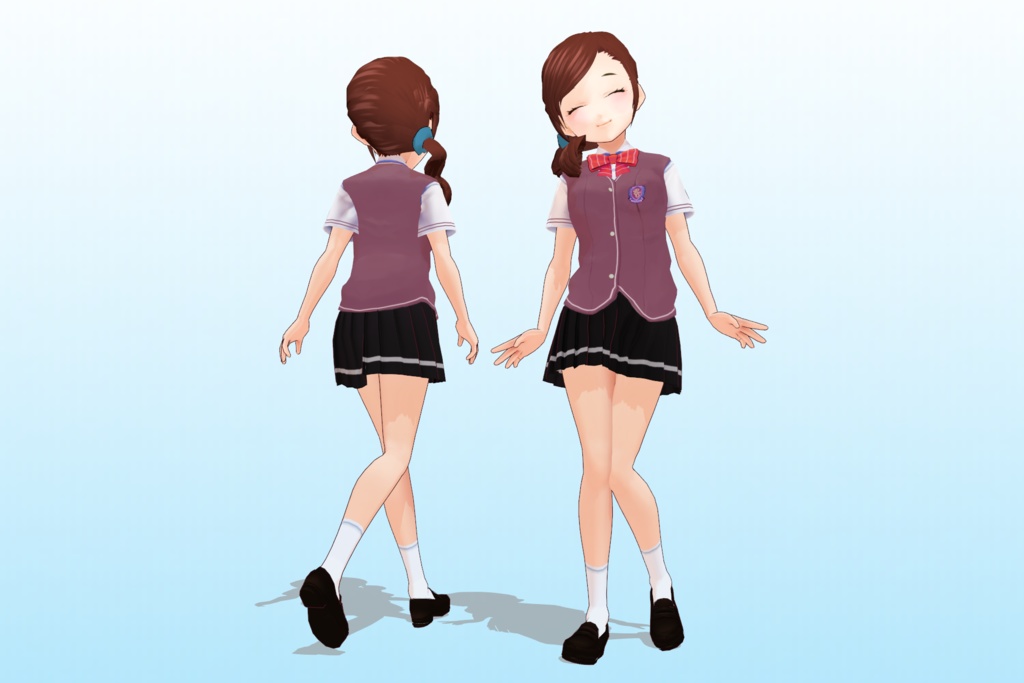 2年3組 出席番号15番 【白峰 恋 夏制服】3Dモデルデータver.02