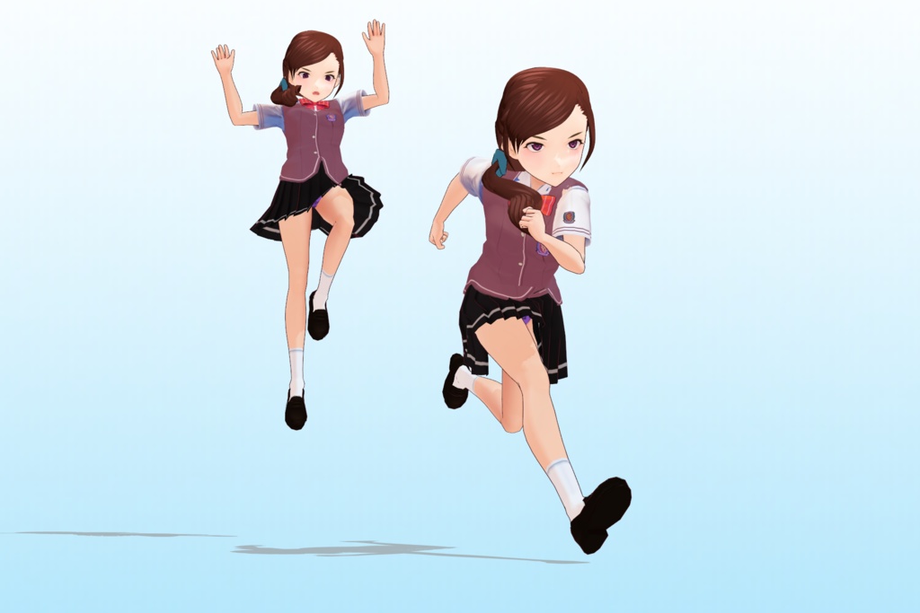 2年3組 出席番号15番 【白峰 恋 夏制服】3Dモデルデータver.02