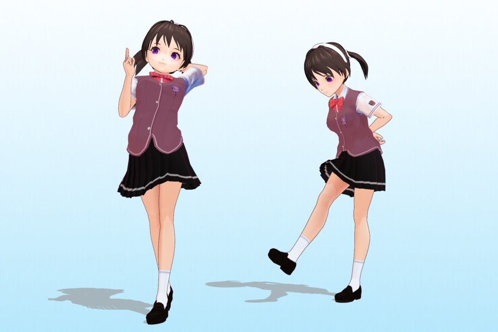 2年3組 出席番号16番 【竹石 奈々美 夏制服】3Dモデルデータver.02