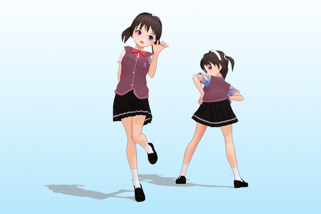 2年3組 出席番号16番 【竹石 奈々美 夏制服】3Dモデルデータver.02