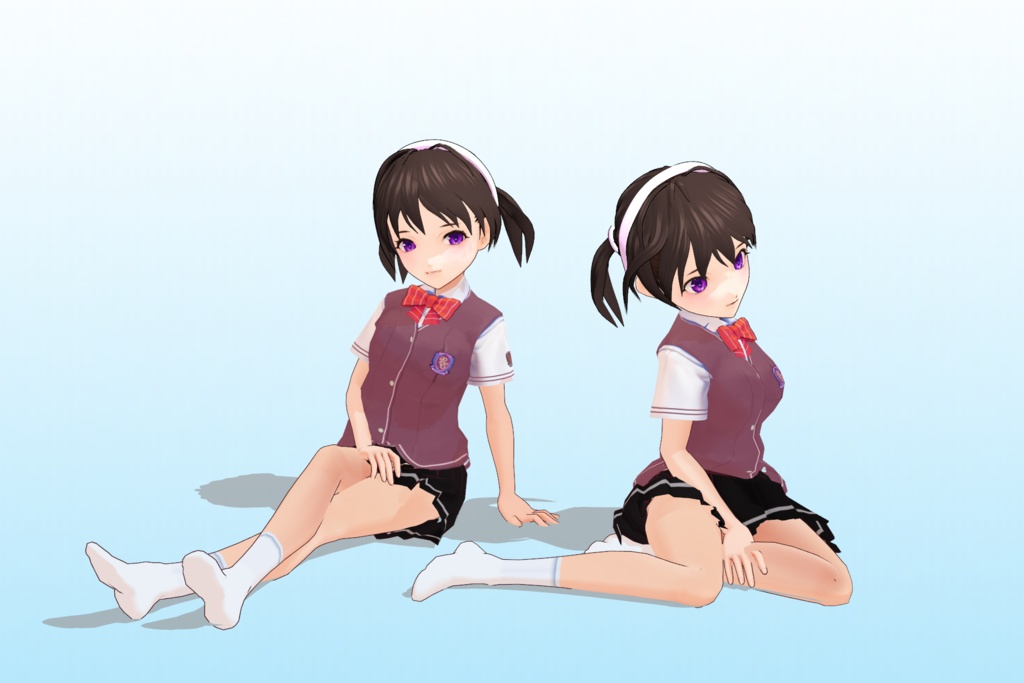 2年3組 出席番号16番 【竹石 奈々美 夏制服】3Dモデルデータver.02