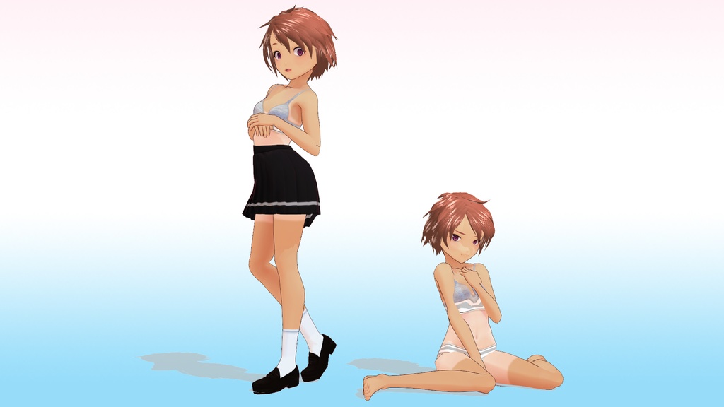 2年3組 出席番号26番 【皆本 由衣 夏制服】3Dモデルデータ