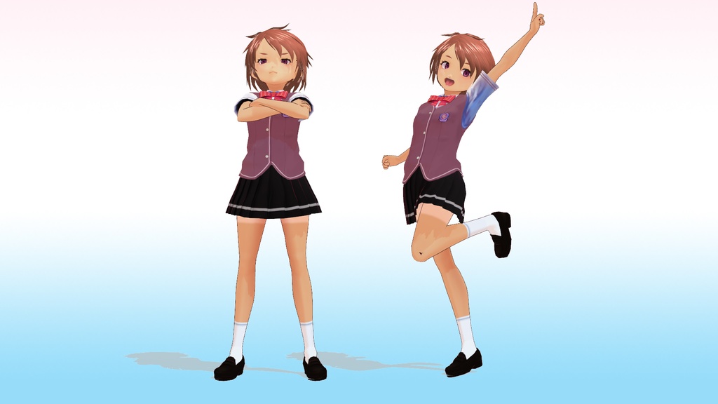 2年3組 出席番号26番 【皆本 由衣 夏制服】3Dモデルデータ