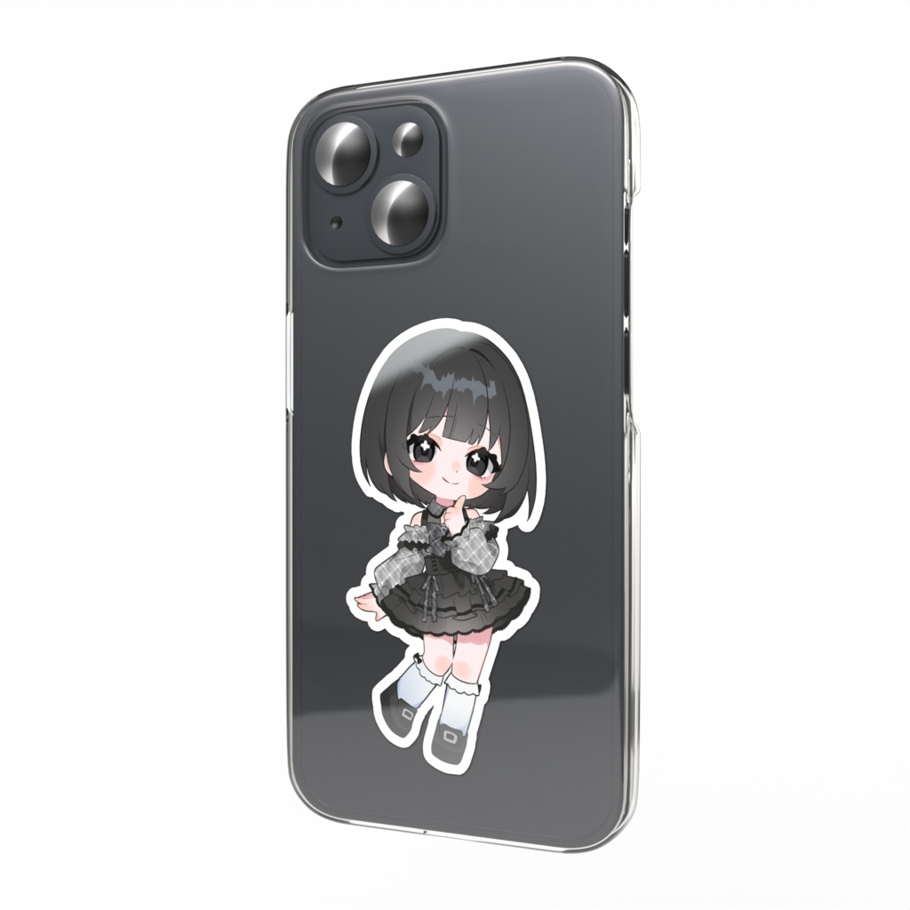 私服 ミニキャラ スマホステッカー