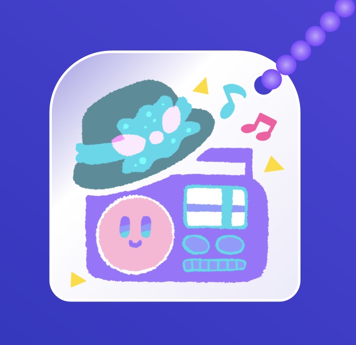 歌姫ラジオ風アクリルキーホルダー