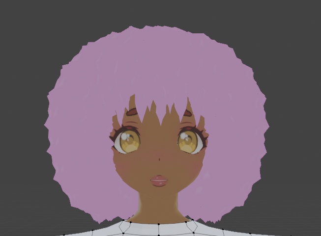 Vroid Afro with Bangs Hair Preset