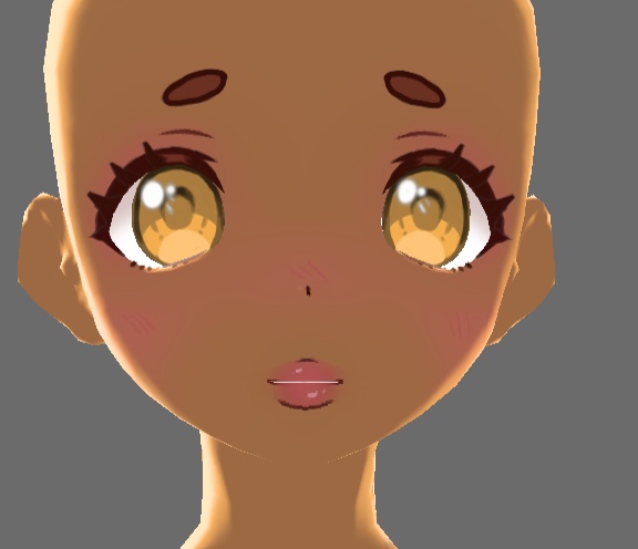 Soft Pinky Face Vroid Textures (Eyes & Skin)