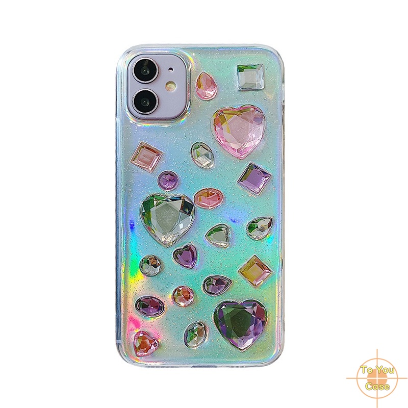 宝石ハート レーザー 透明iphoneケース Toyoucase Booth