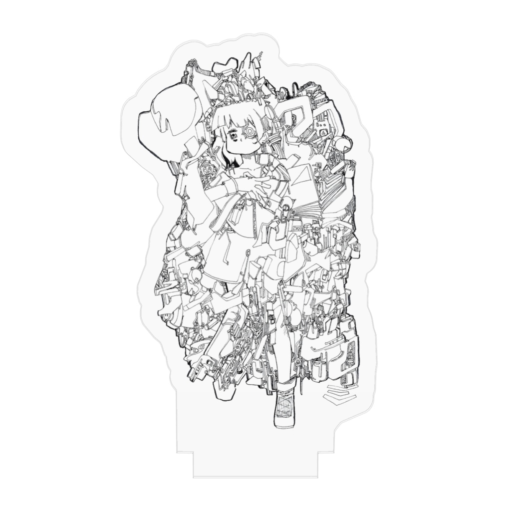 ペン画 アクリルフィギュア