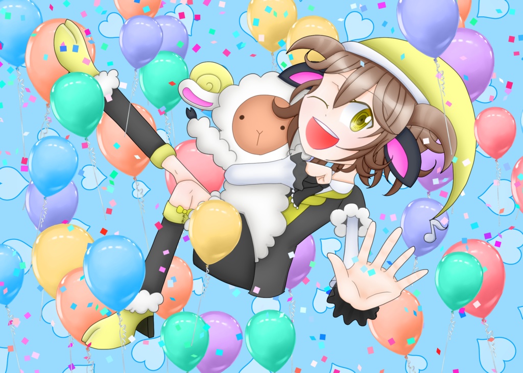 奏寝メリル1周年記念イラストメモ帳