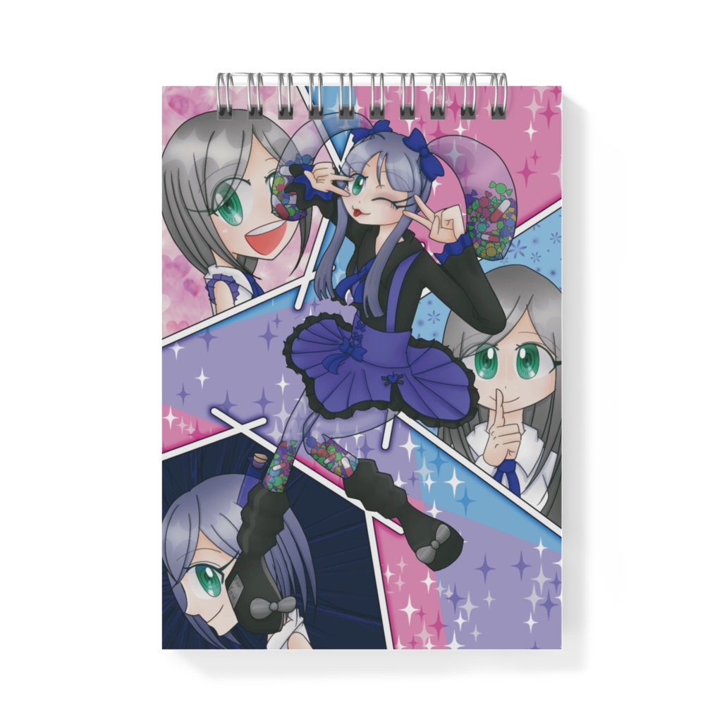 透歌硝子4周年記念イラストメモ帳