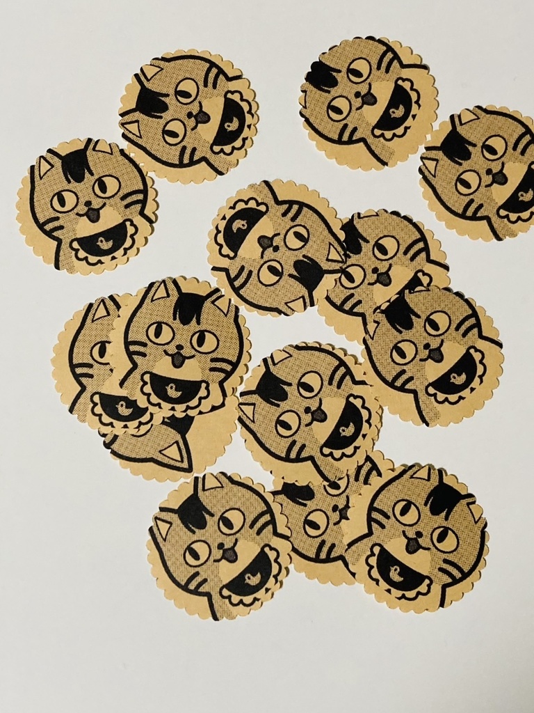 ニャン作くんクッキー型シール