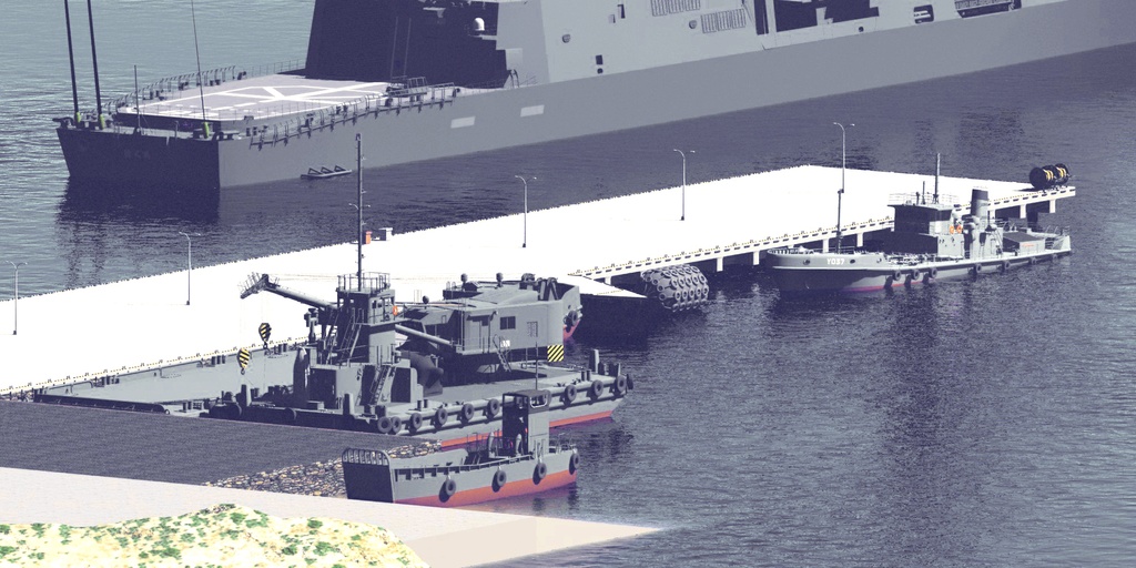 海上自衛隊　起重機台船