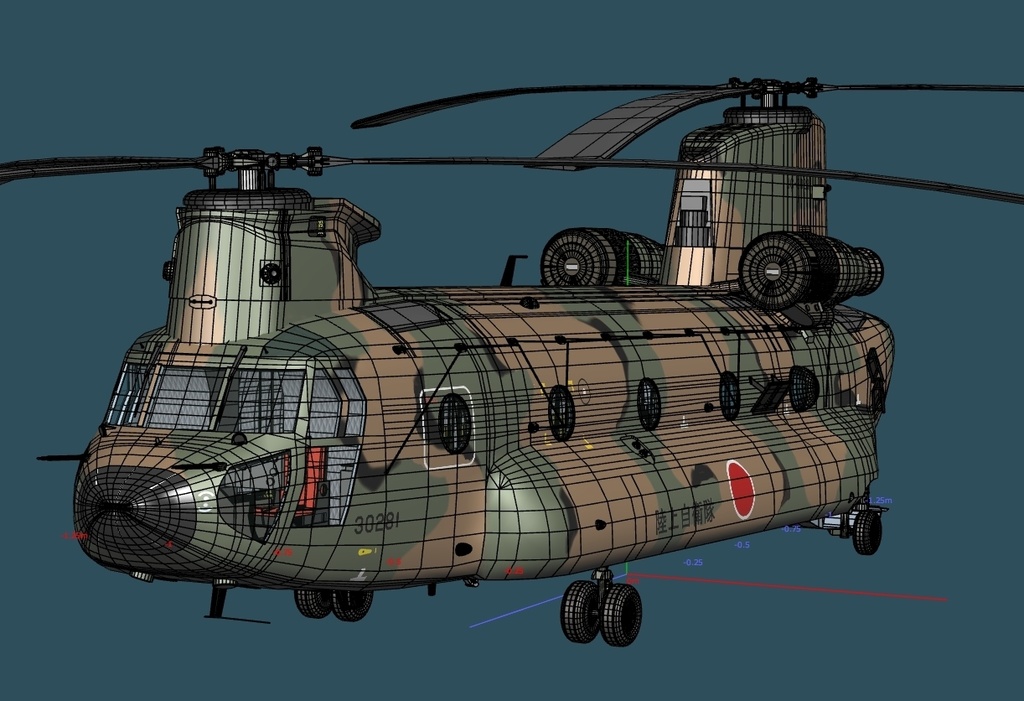 陸上自衛隊 大型輸送ヘリ CH-47JA チヌーク