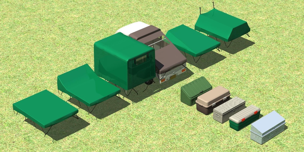 軽トラ積載物集 幌・箱他