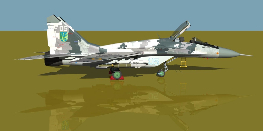 ウクライナ仕様 MIG-29 デジタル迷彩