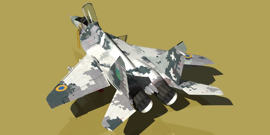 ウクライナ仕様 MIG-29 デジタル迷彩
