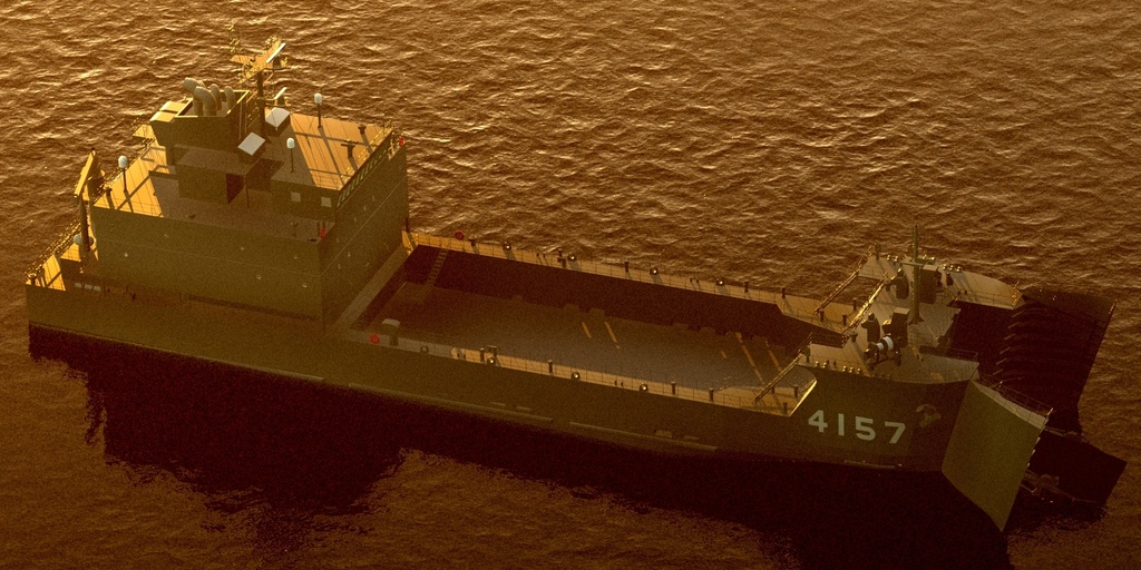 陸上自衛隊 小型輸送艦 修正版