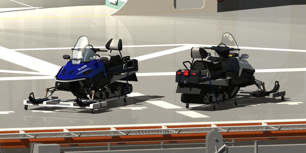 南極観測艦しらせ搭載スノーモービル2種